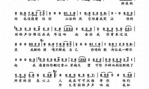 可可托海的牧羊人歌谱歌词完整_可可托海的牧羊人歌词和简谱